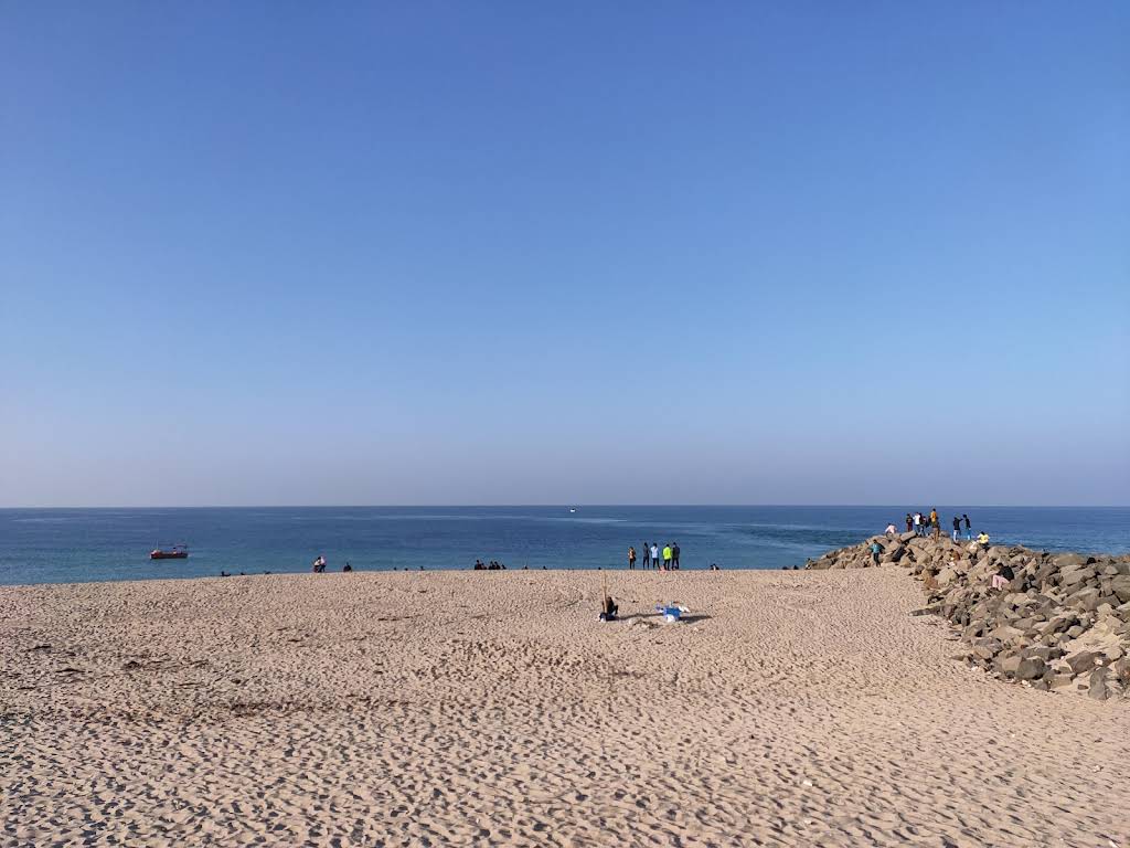 Beach after crossing gomti river