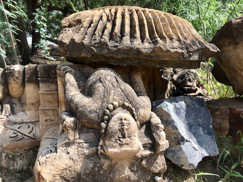 Old Remains of the Carvings Kiradu Temple Rajasthan