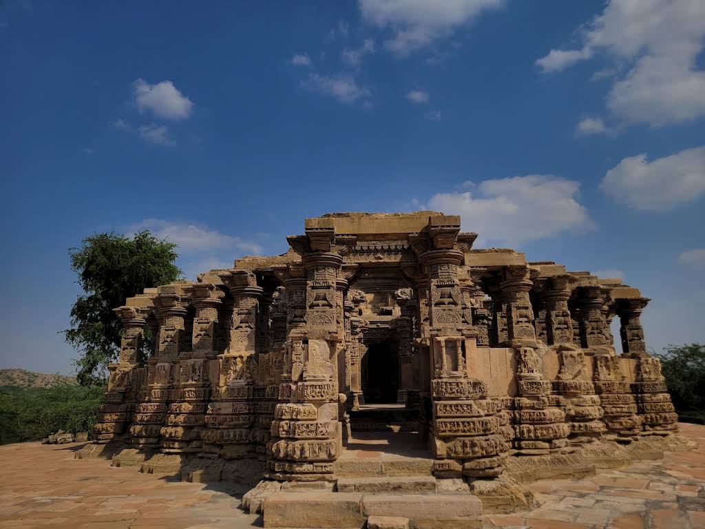 Front view of the temple